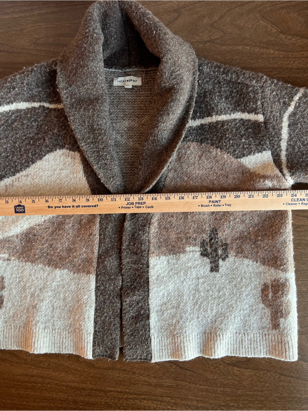 Lucky Brand Horse Shawl Collar Cardigan Sweater Womens L Western Equestrian Fall - Picture 4 of 9